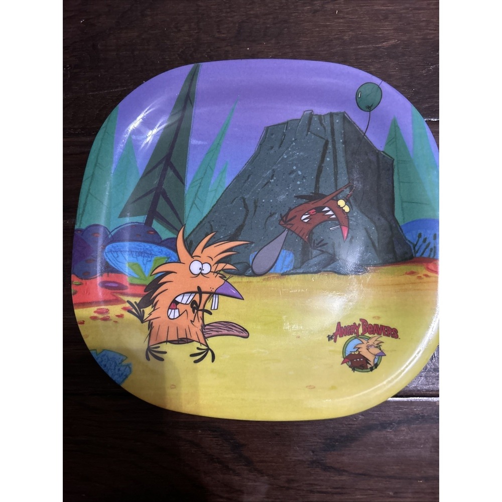 2017 Angry Beavers Dinner Plate Nick Box Exclusive Nickelodeon Plastic 8.5 in